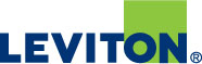 Leviton logo in blue and green