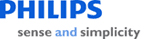 Philips logo with sense and simplicity tagline