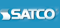 SATCO logo on blue background