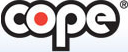 Cope logo with red circular accent